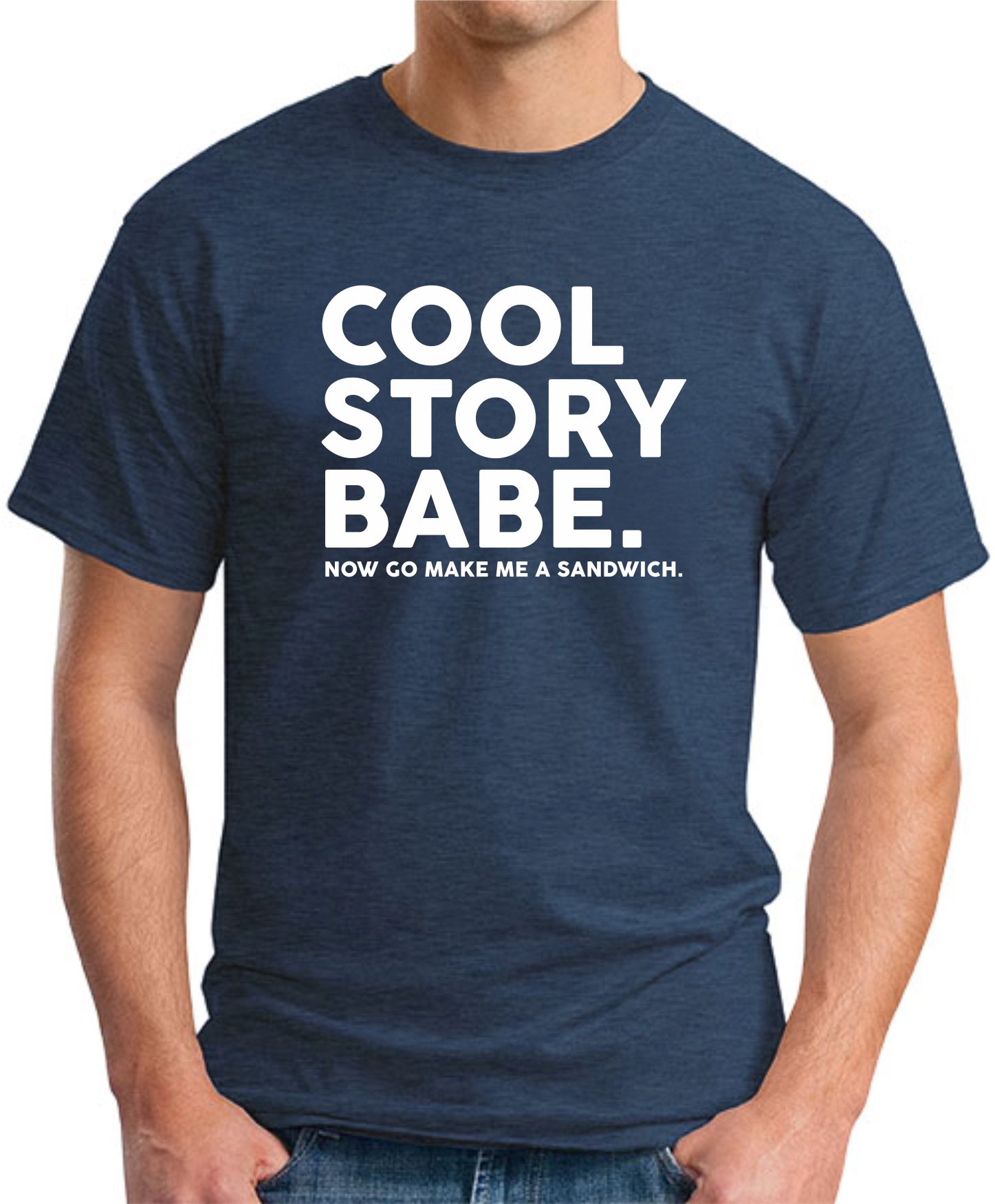 COOL STORY BABE NOW GO MAKE ME A SANDWICH T-SHIRT - GeekyTees